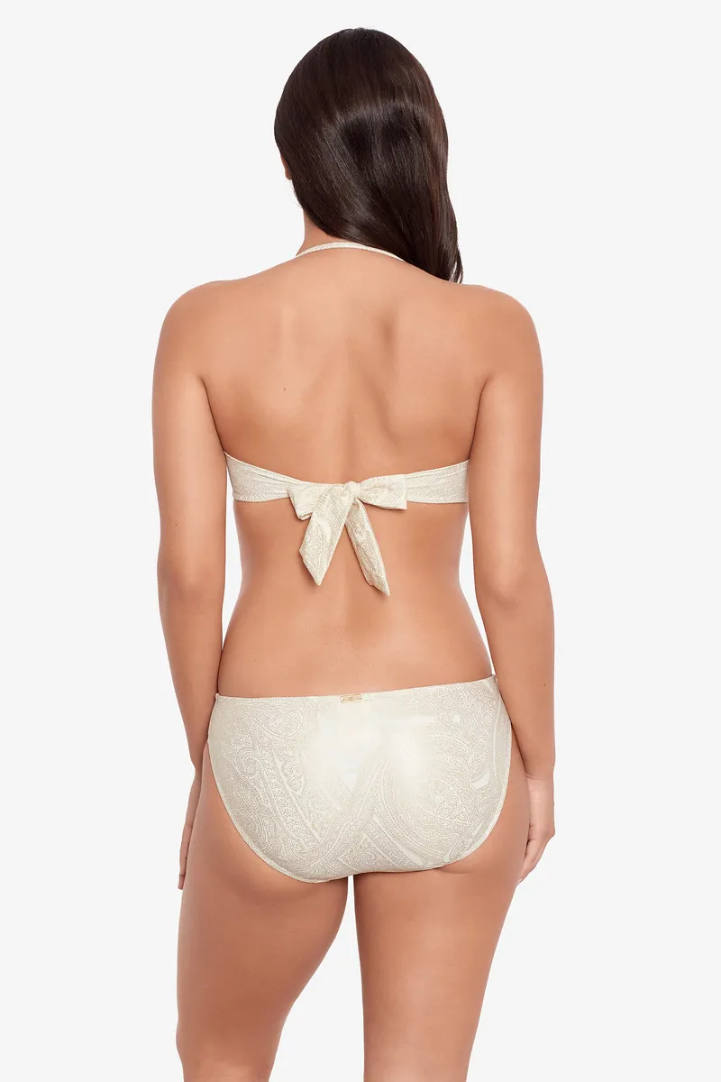 Ralph Lauren Lux Paisley Bandeau Bikini in Gold-3